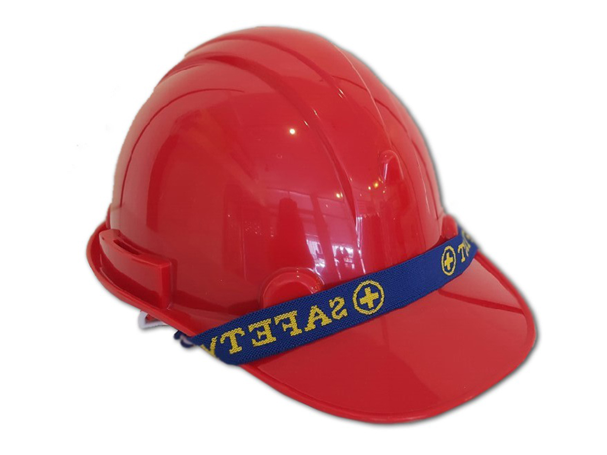 หมวกนิรภัย ABS สีแดง (ปรับหมุน)